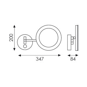 LED Schminkleuchte | Spiegelleuchte I ACB Lighting Boan LED 4000K Chrome