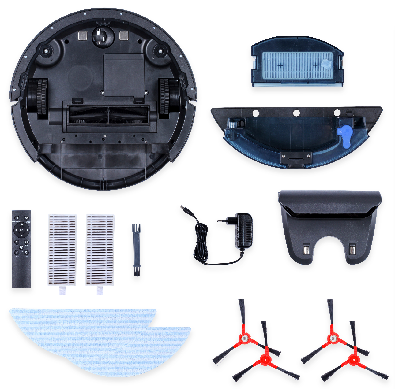 Pro Saugroboter mit Wischfunktion, App &amp; Alexa Steuerung, Mapping, bis zu 2 Std saugen oder wischen, Staubsauger-Roboter für Hartböden &amp; Teppich