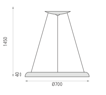 LED Deckenleuchte Hängeleuchte SHIITAKE 3200K 50W 4150lm