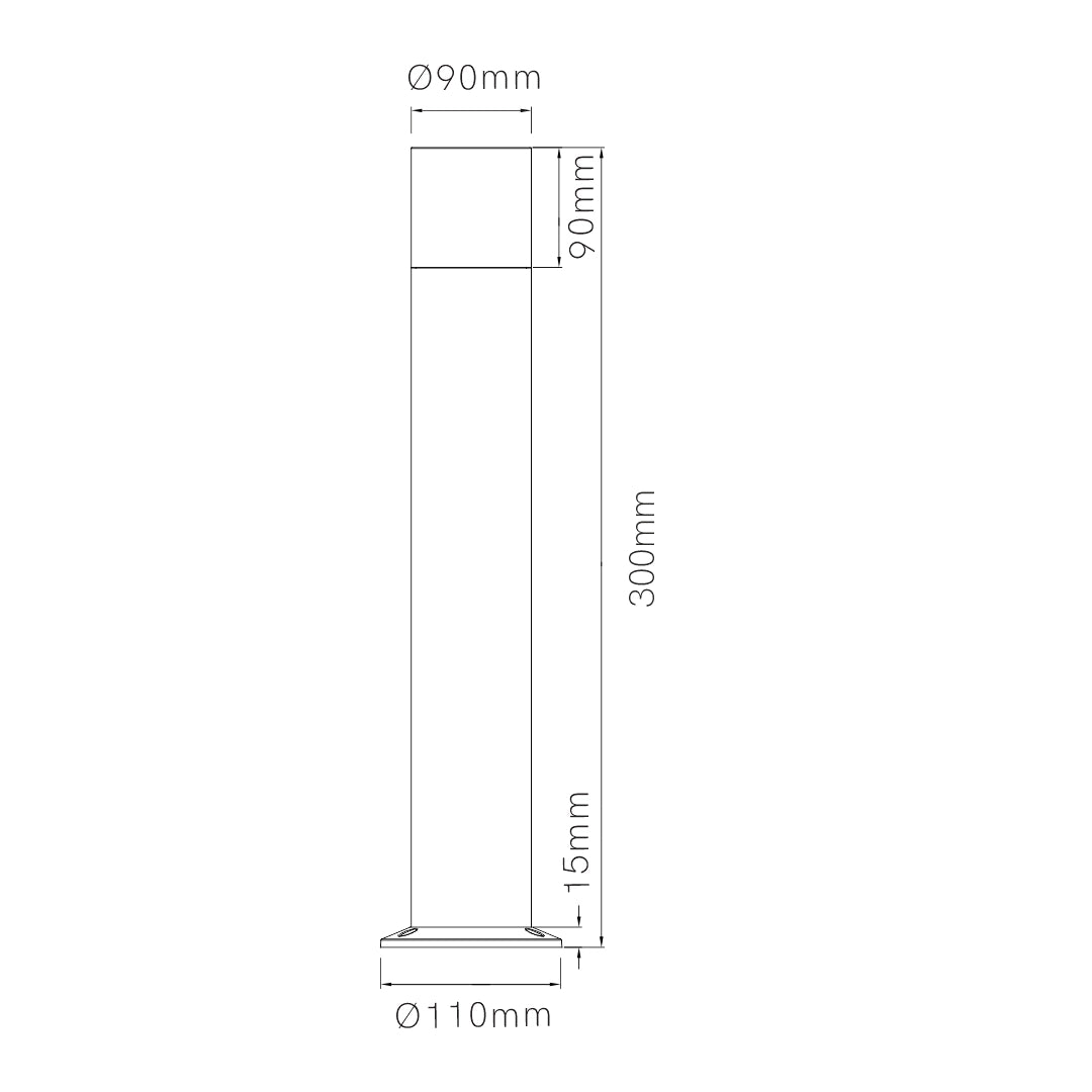 Beneito Faure TURA LED Pollerleuchte 12W IP65 Außenleuchte Wegbeleuchtung 30cm