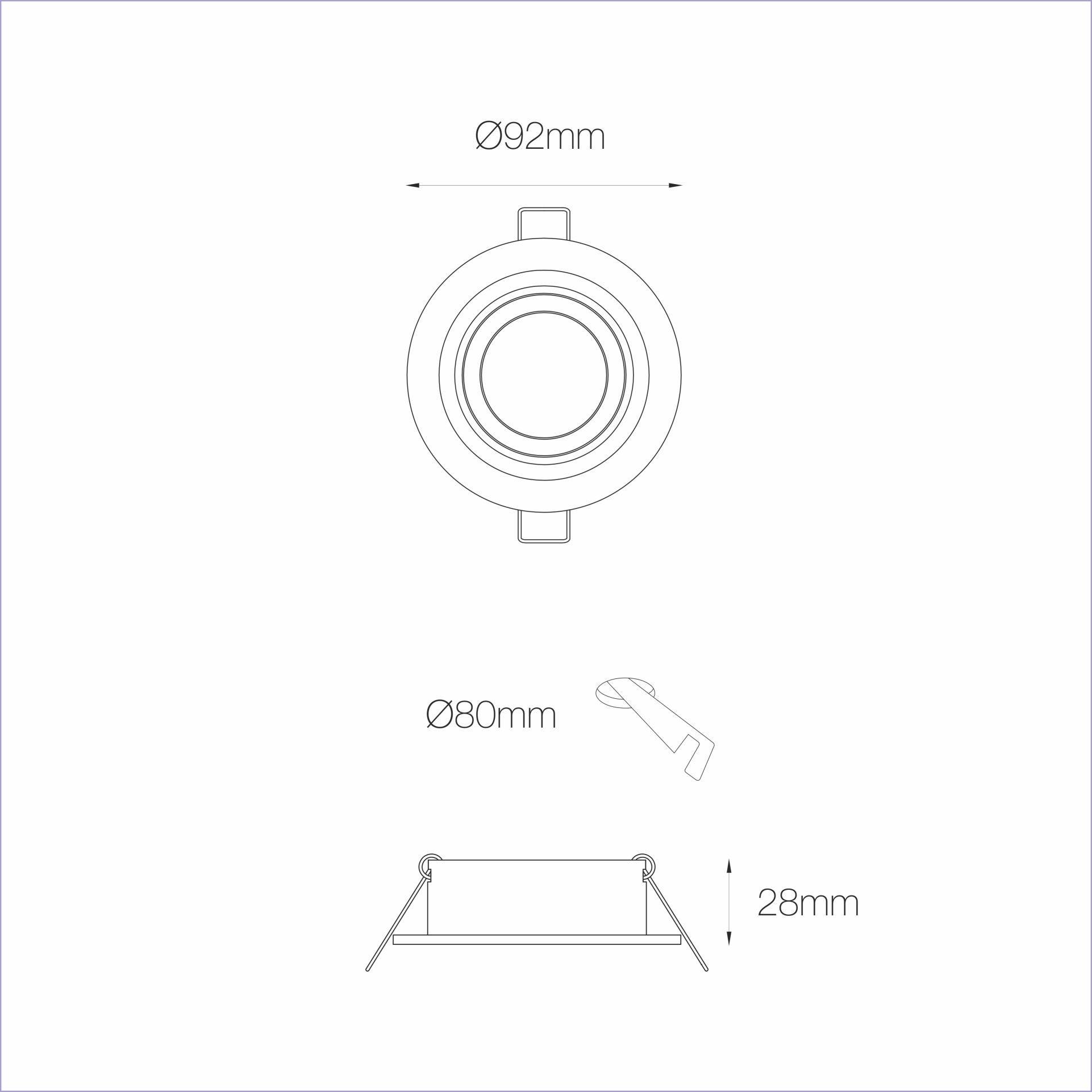 LED Deckeneinbauleuchte | 5W LED Leuchtmittel inklusive hochwertigem Aluminium Einbauring | passt zu jedem Interieur | in schwarz, weiß oder gebürstetem Aluminium | einzel oder Gruppenmontierung