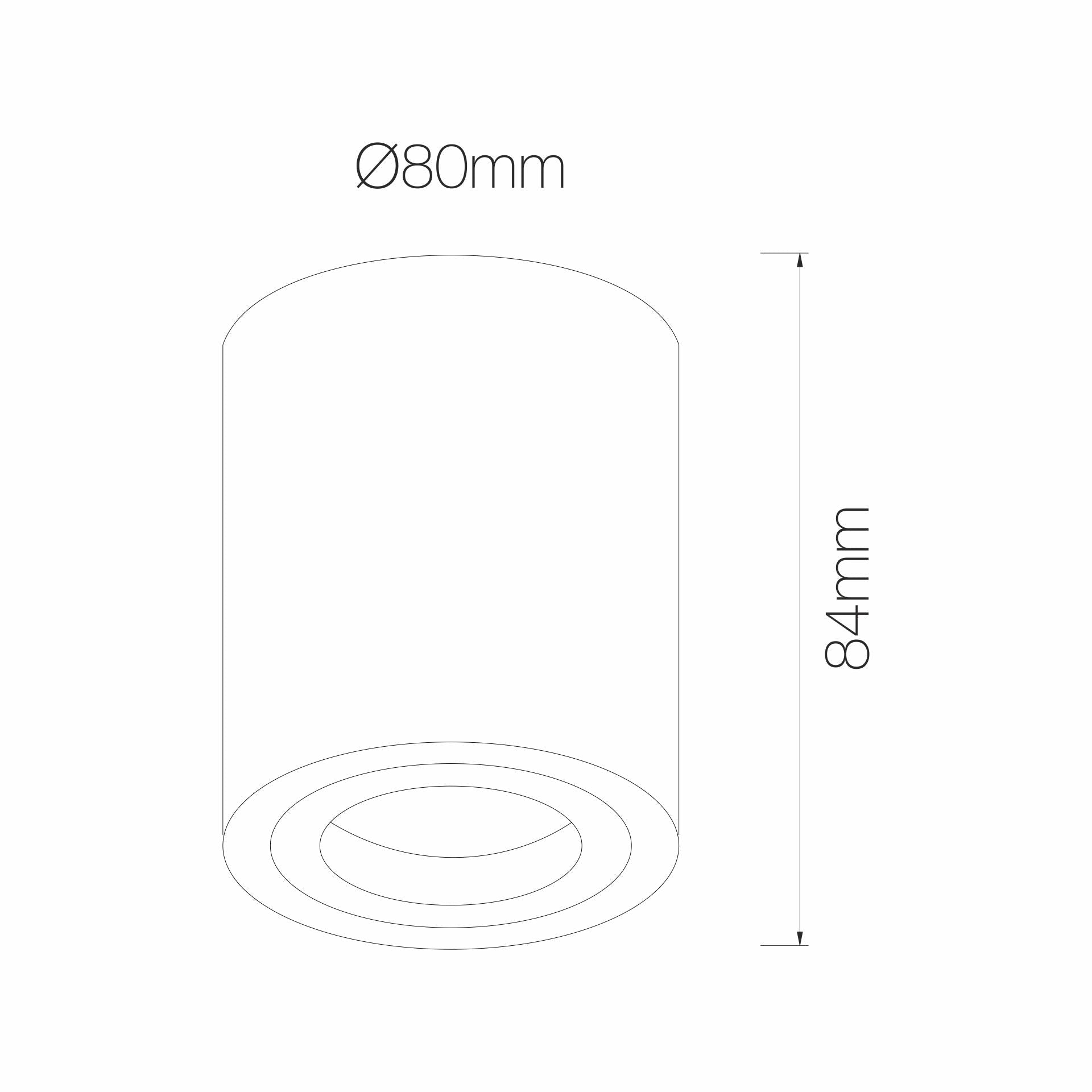LED Deckenleuchte | 5W LED Leuchtmittel + Aluminium Aufbauleuchte | passt zu jedem Interieur | in schwarz oder in weiß