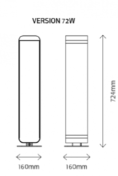 UV-C Luftentkeimung Standgerät FLOW 72W Luftdesinfektion