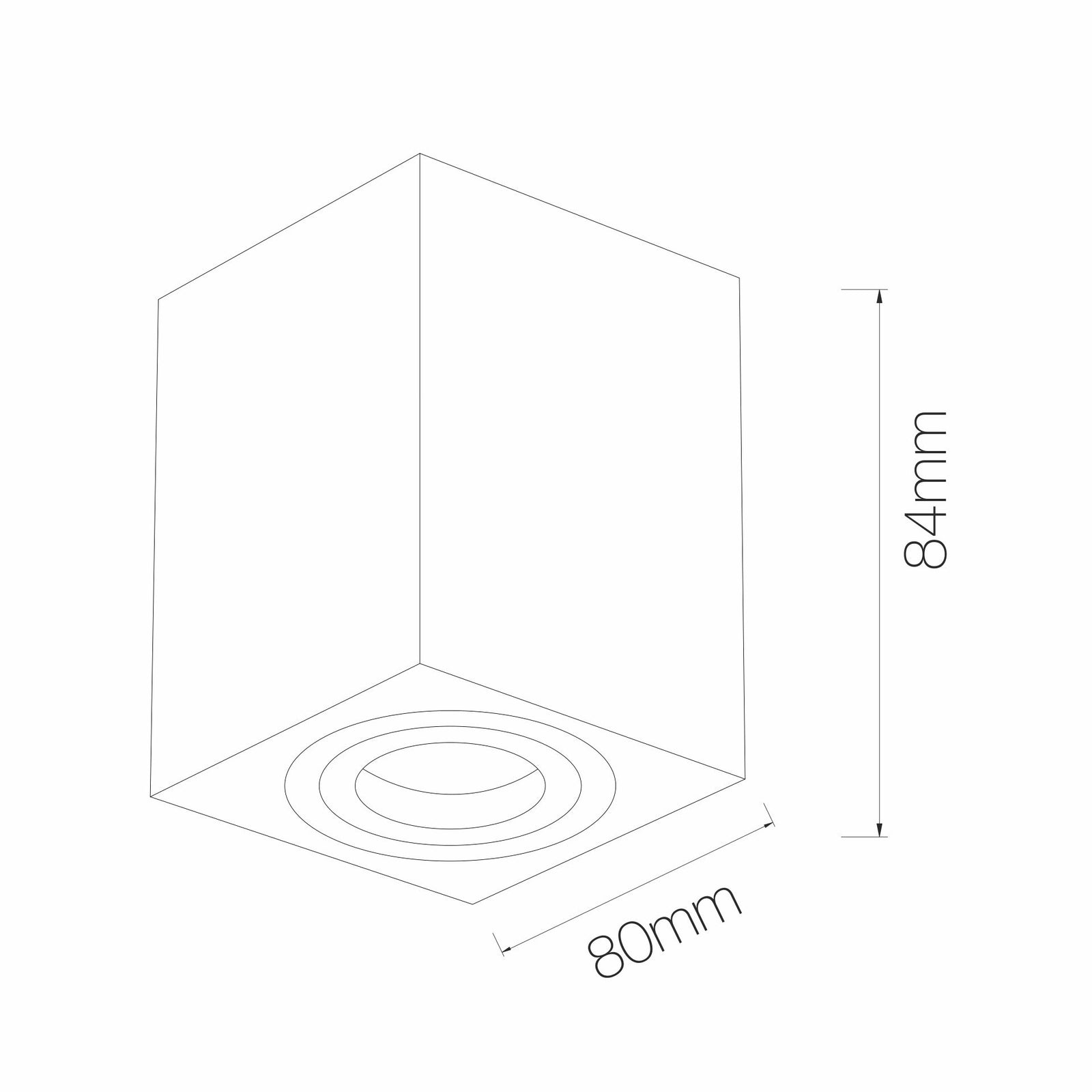 Beneito Faure Deckenleuchte ZIO SUPERFICIE schwarz