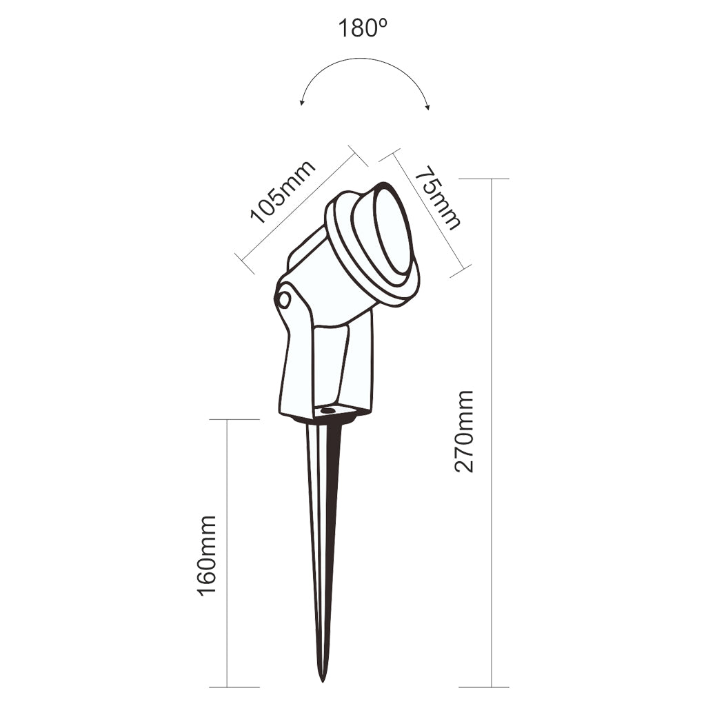 Beneito Faure LED Spießleuchte FADE 5W 100-240V 45º