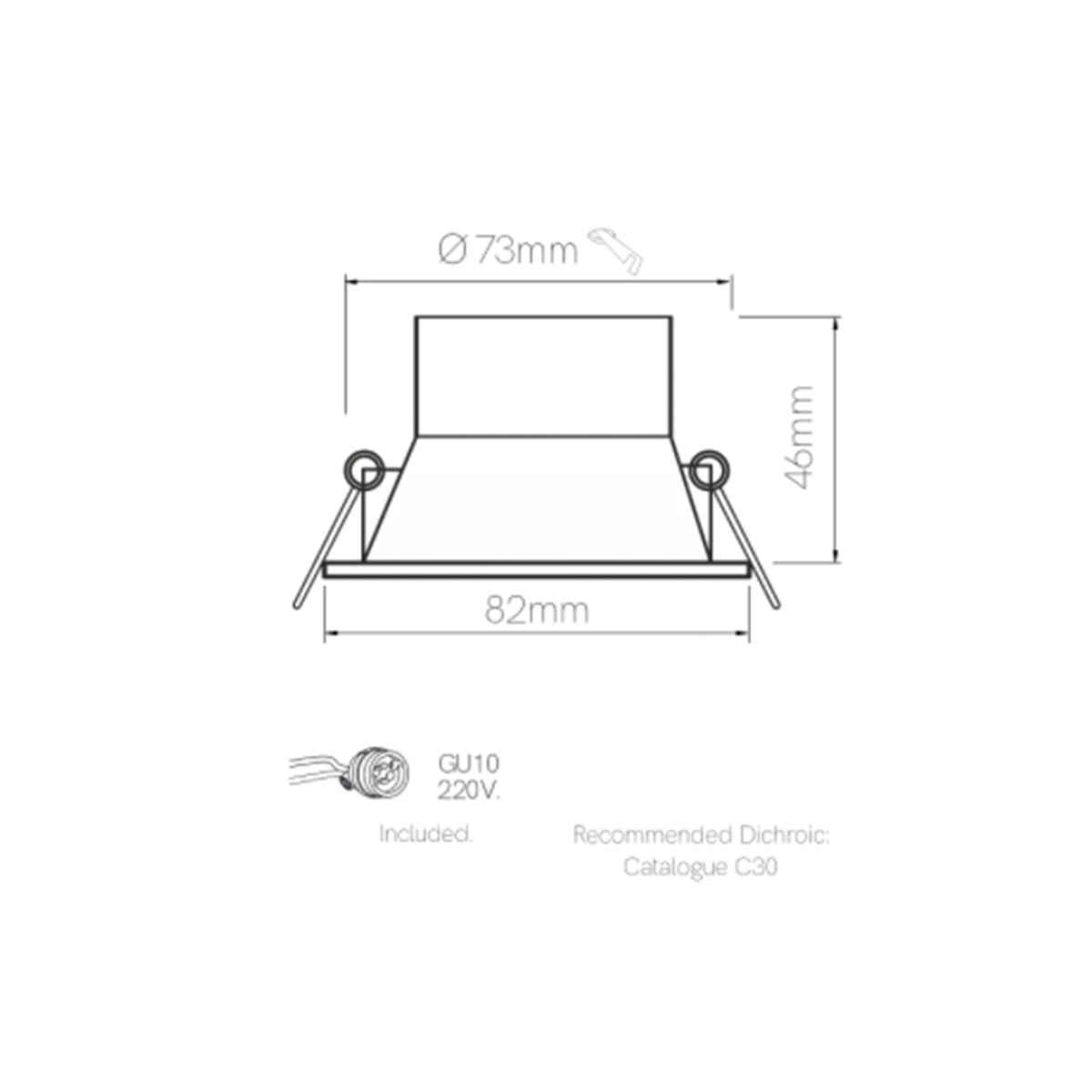 LUK Deckeneinbauring LED IP20 rund für GU10 Leuchtmittel