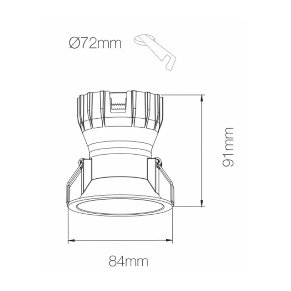 PULSAR 8W 40º LED Einbaustrahler IP65 dimmbar